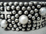 Unbelievable Navajo Pearl Sterling Silver Bracelet Native American-Nativo Arts