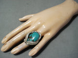 Unbelievable Vintage Navajo Turquoise Sterling Silver Ring Native American Old-Nativo Arts