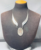 Phil Poseyesva Rare Vintage Native American Hopi Sterling Silver Necklace-Nativo Arts
