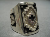 Very Rare Heavy And Large Men's Dan Jackson Sterling Silver Native American Navajo Ring-Nativo Arts