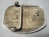 Native American Hopi Eagle Vintage Sterling Silver Handmade Buckle-Nativo Arts