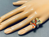 Tigger!! Ultra Rar Ezuni Shell Sterling Silver Native American Ring-Nativo Arts