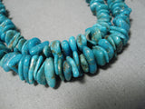 Native American Important Opulent Vintage Santo Domingo Turquoise Sterling Silver Necklace Old-Nativo Arts