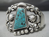 Kirk Smith Vintage Native American Navajo Authentic Sterling Silver Turquoise Bracelet-Nativo Arts