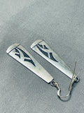 Important Stewart Dacawyma Vintage Native American Hopi Sterling Silver Earrings-Nativo Arts