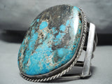 Best Biggest Vintage Native American Navajo Blue Diamond Turquoise Sterling Silver Bracelet-Nativo Arts