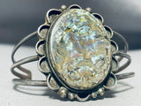 One Of The Best Vintage Native American Navajo Abalone Sterling Silver Bracelet Old-Nativo Arts