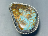 Enormous Native American Navajo 8 Turquoise Sterling Silver Bracelet-Nativo Arts