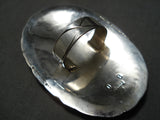 Colossal Navajo Coral Sterling Silver Ring Native American-Nativo Arts