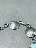 Exceptional Native American Navajo 4 Royston Turquoise 5 Silver Mercury Dimes Bracelet-Nativo Arts