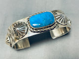 One Of The Largest Shells Vintage Native American Navajo Turquoise Sterling Silver Bracelet-Nativo Arts