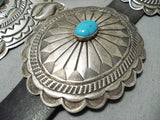 Important Yellowhorse Vintage Native American Navajo Turquoise Sterling Silver Concho Belt-Nativo Arts