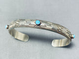 Noteworthy Native American Navajo Sleeping Beauty Turquoise Sterling Silver Bracelet-Nativo Arts