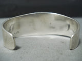 Museum Vintage Native American Navajo Morenci Turquoise Sterling Silver Bracelet Old-Nativo Arts