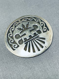 Impressive Vintage Native American Hopi Sterling Silver Pin/ Pendant-Nativo Arts
