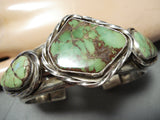 Heavy Vintage Native American Navajo Orvil Jack Turquoise Sterling Silver Bracelet-Nativo Arts