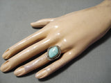Wonderful Vintage Native American Navajo Turquoise Sterling Silver Ring Old-Nativo Arts