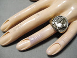 Marvelous Vintage Native American Navajo Sterling Silver Horse & Horseshoe Ring-Nativo Arts