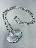 Marv Pinto Vintage Native American Navajo Buffalo Sterling Silver Necklace Old-Nativo Arts