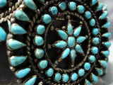 Rare Intricate Older Vintage Native American Navajo Zuni Turquoise Sterling Silver Concho Belt-Nativo Arts