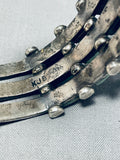 Very Important Vintage Native American Navajo Kee Joe Benally Turquoise Sterling Silver Bracelet-Nativo Arts