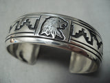 Authentic Vintage Native American Navajo Thomas Singer Sterling Silver Bracelet-Nativo Arts