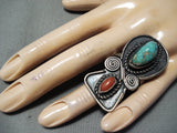 Incredible Vintage Native American Navajo Royston Turquoise Sterling Silver Ring Old-Nativo Arts