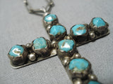 Stunning Vintage Navajo Sterling Silver Cross Native American Necklace-Nativo Arts