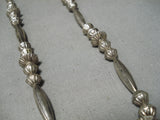 Native American Incredible Vintage Nvaajo Turquoise Sterling Silver Shadowbox Necklace-Nativo Arts