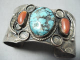 Authentic Vintage Native American Navajo Blue Diamond Turquoise Sterling Silver Bracelet-Nativo Arts
