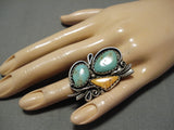 Fabulous Liz Pm Native American Navajo Royston Turquoise Sterling Silver Ring-Nativo Arts