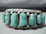 Best Jeanette Dale Vintage Native American Navajo Carico Lake Turquoise Sterling Silver Bracelet-Nativo Arts