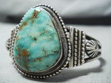 Breathtaking Vintage Native American Navajo Royston Turquoise Sterling Silver Bracelet-Nativo Arts
