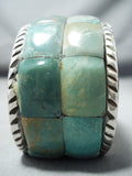 Stunning Navajo Royston Turquoise Sterling Silver Bracelet Native American-Nativo Arts