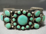 One Of The Best Vintage Native American Navajo Fox Turquoise Sterling Silver Bracelet Old-Nativo Arts