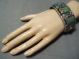 Authentic Vintage Native American Navajo Royston Turquoise Sterling Silver Bracelet Old-Nativo Arts