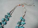 Chunky Nuggets Vintage Native American Navajo Turquoise Shell Authentic Necklace Old-Nativo Arts