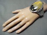 Eye-catching Navajo Honey Jasper Sterling Silver Bracelet Native American-Nativo Arts