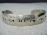 Superlative Vintage Navajo Sterling Silver Bracelet Native American Old-Nativo Arts
