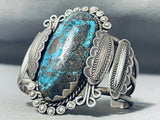 One Of The Best Ever Vintage Native American Navajo Bisbee Turquoise Sterling Silver Bracelet-Nativo Arts