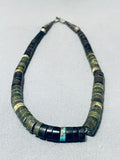 Marvelous Vintage Santo Domingo Serpentine Sterling Silver Necklace-Nativo Arts