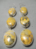 Towering 3 Tier Navajo Bumble Bee Sterling Silver Native American Earrings-Nativo Arts