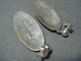 Historical Vintage Michael Kabotie Native American Hopi Sterling Silver Earrings-Nativo Arts