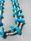 Native American 175 Grams Vintage Authentic Santo Domingo Turquoise Heishi Necklace Old-Nativo Arts