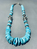Drums Of Ceremony Native American Navajo Turquoise Sterling Silver Necklace-Nativo Arts