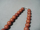 Amazing Navajo Apple Coral Sterling Silver Necklace Native American-Nativo Arts