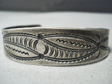 Early 1900's Hand Ooled Vintage Native American Navajo Coin Silver Bracelet Cuff Old-Nativo Arts