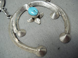 Important Betsoi Family Native American Navajo Turquoise Sterling Silver Naja Necklace-Nativo Arts