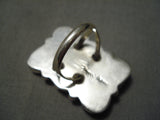 Huge Vintage Native American Navajo Big Snake Eyes Turquoise Sterling Silver Ring Old-Nativo Arts