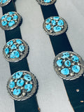 Important Tom Moore Vintage Native American Navajo Turquoise Sterling Silver Concho Belt-Nativo Arts